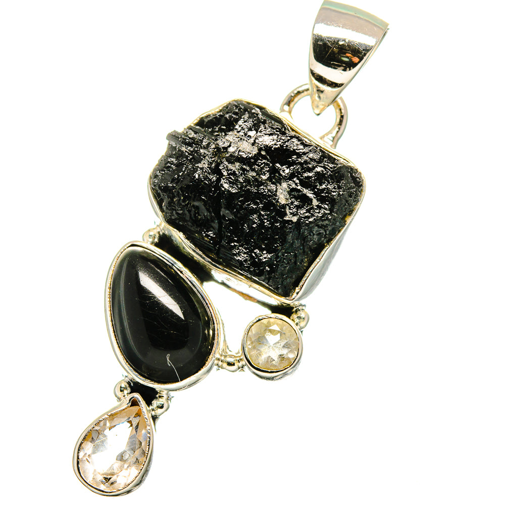 Black Tourmaline Pendants handcrafted by Ana Silver Co - PD13410