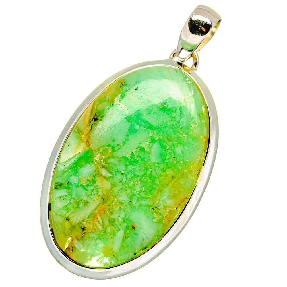 African Green Opal Pendants handcrafted by Ana Silver Co - PD13414