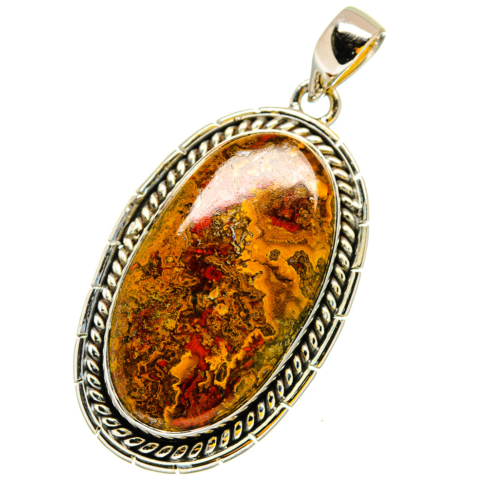 Moroccan Agate Pendants handcrafted by Ana Silver Co - PD13434