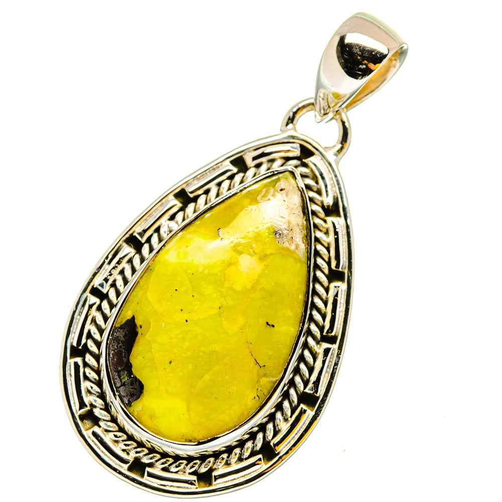 African Green Opal Pendants handcrafted by Ana Silver Co - PD13460