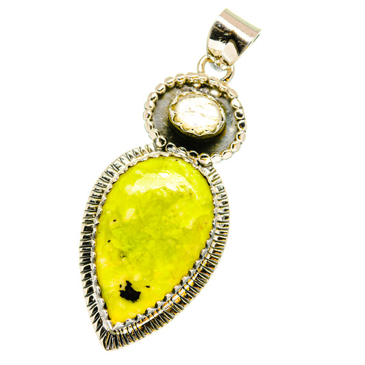 African Green Opal Pendants handcrafted by Ana Silver Co - PD13479