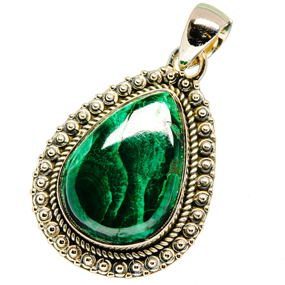 Malachite Pendants handcrafted by Ana Silver Co - PD13522