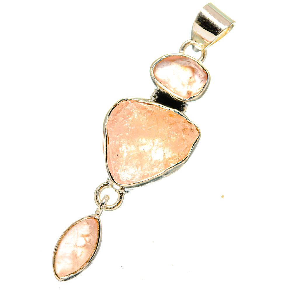 Rose Quartz Pendants handcrafted by Ana Silver Co - PD13620