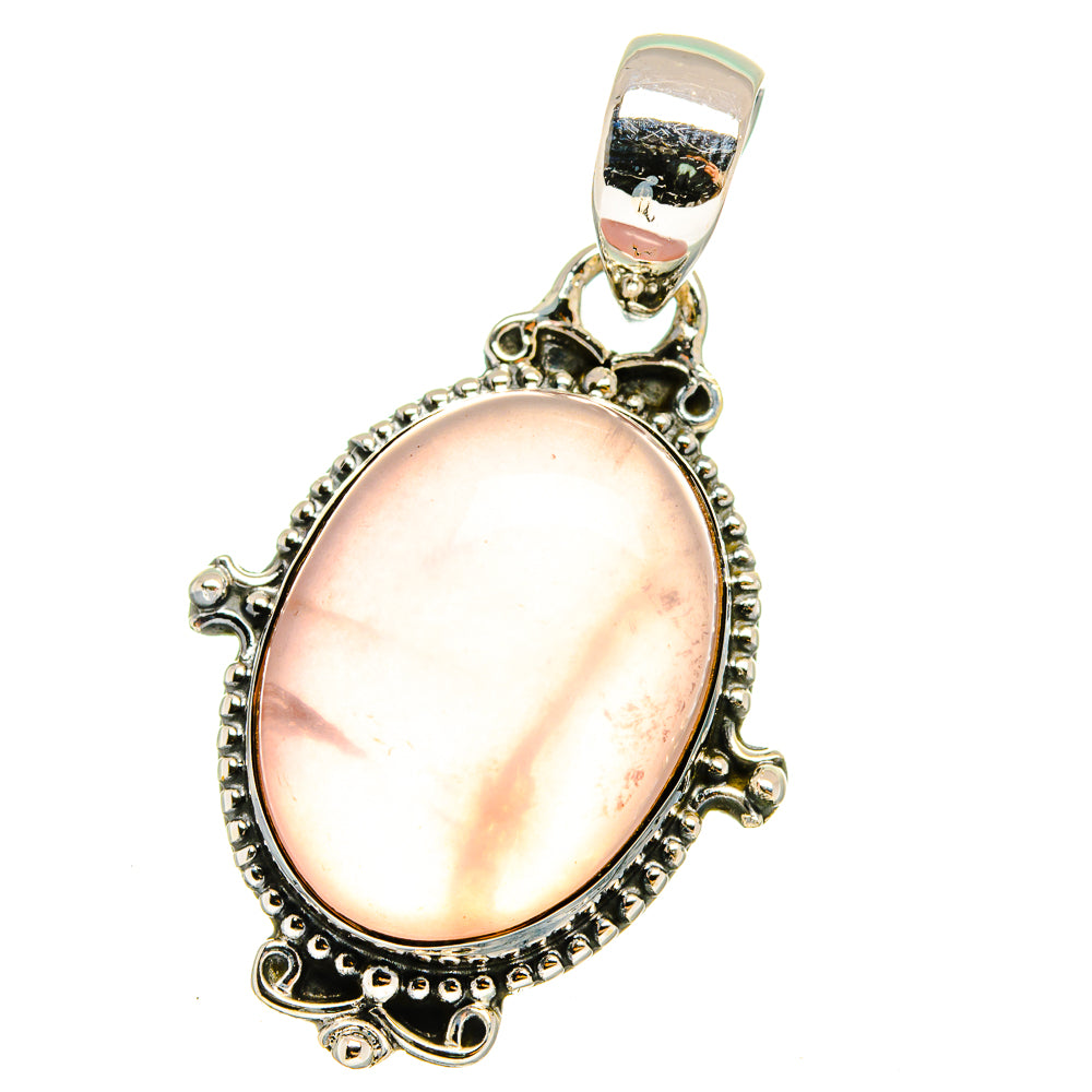 Rose Quartz Pendants handcrafted by Ana Silver Co - PD13670