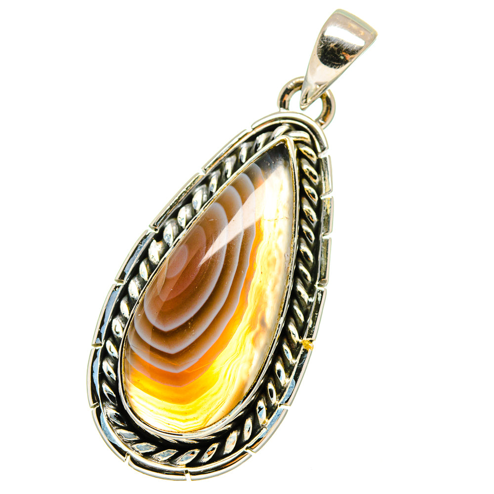 Botswana Agate Pendants handcrafted by Ana Silver Co - PD13692