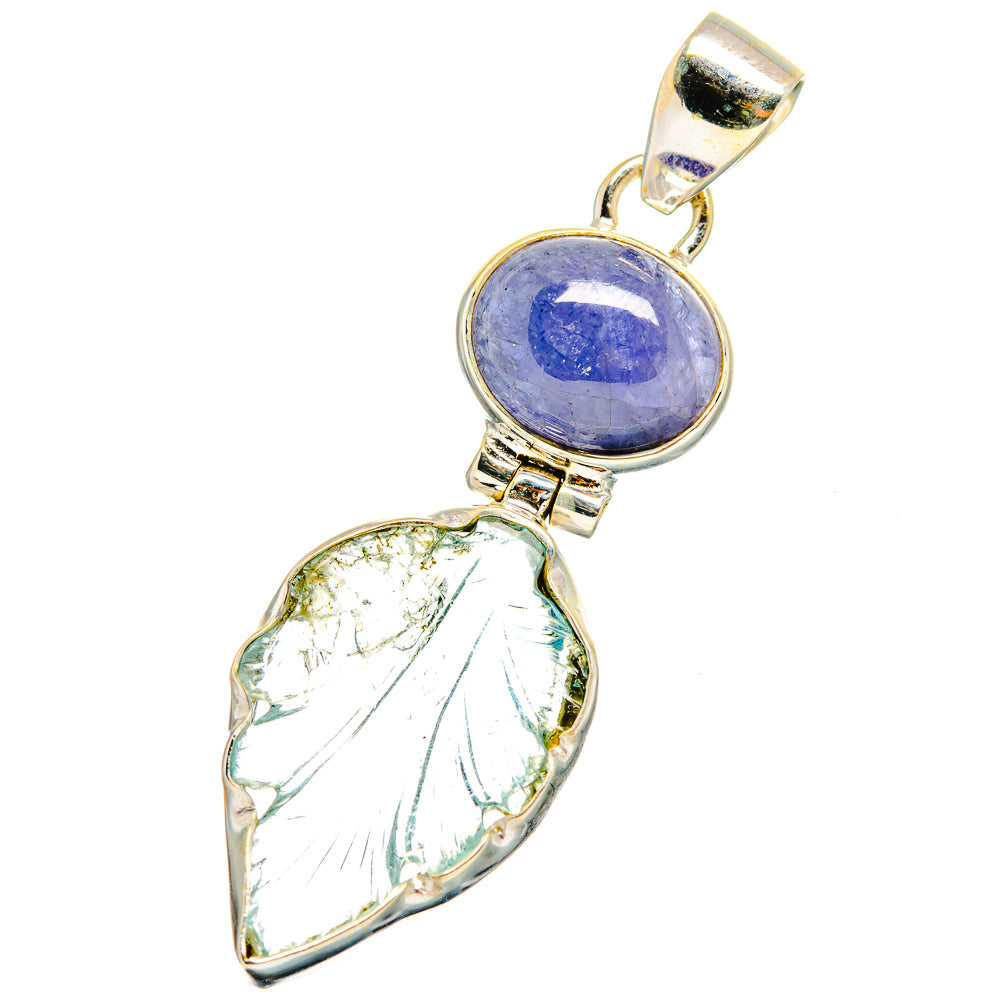 Aquamarine, Tanzanite Pendants handcrafted by Ana Silver Co - PD13766