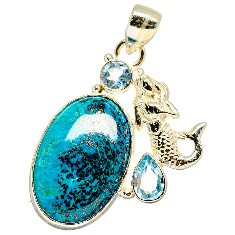 Shattuckite Pendants handcrafted by Ana Silver Co - PD13823