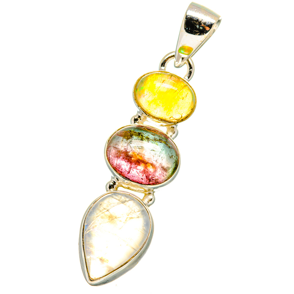 Rainbow Moonstone Pendants handcrafted by Ana Silver Co - PD13843