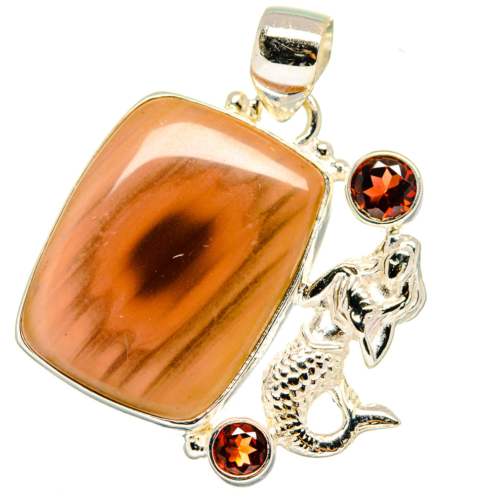Imperial Jasper, Garnet Pendants handcrafted by Ana Silver Co - PD14001