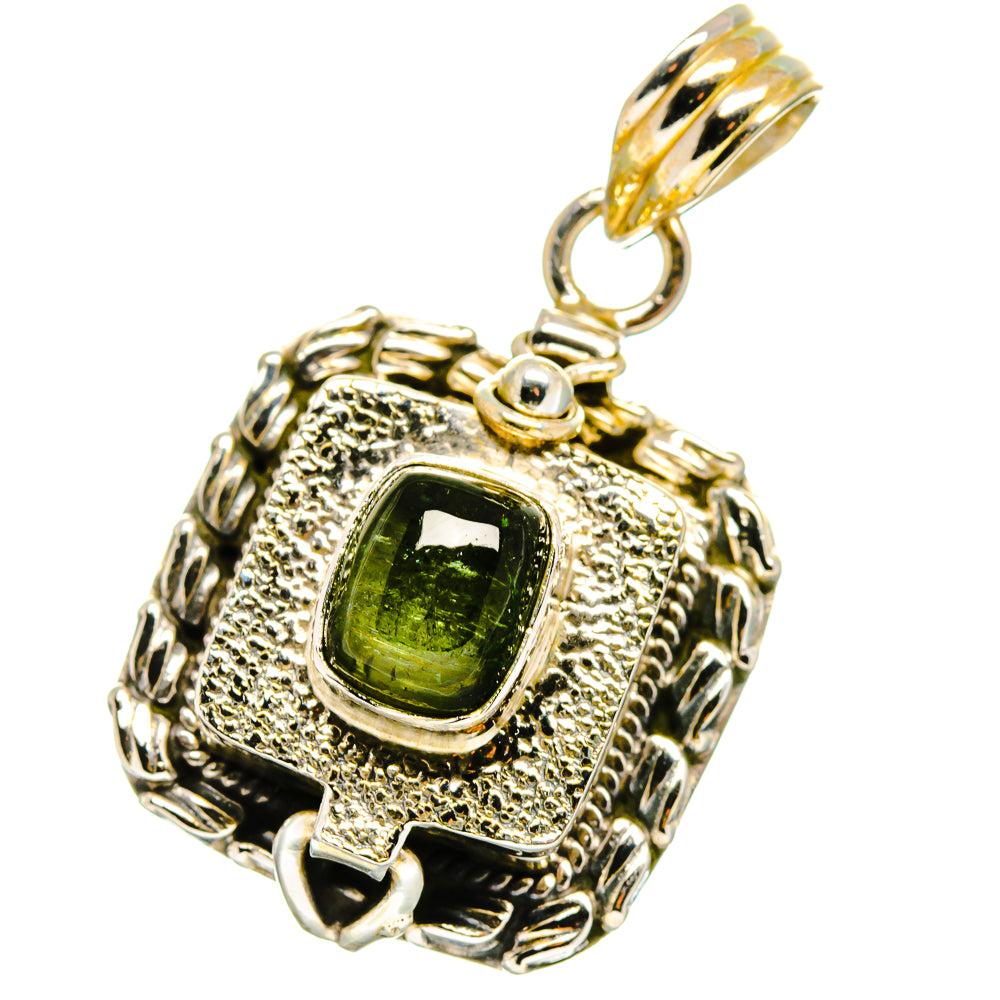 Green Tourmaline Pendants handcrafted by Ana Silver Co - PD14121