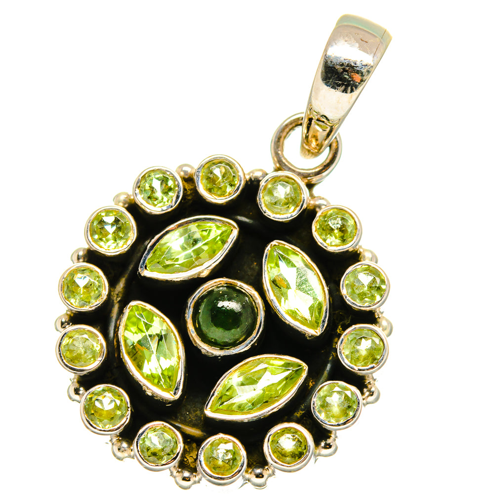Peridot, Green Tourmaline Pendants handcrafted by Ana Silver Co - PD14124