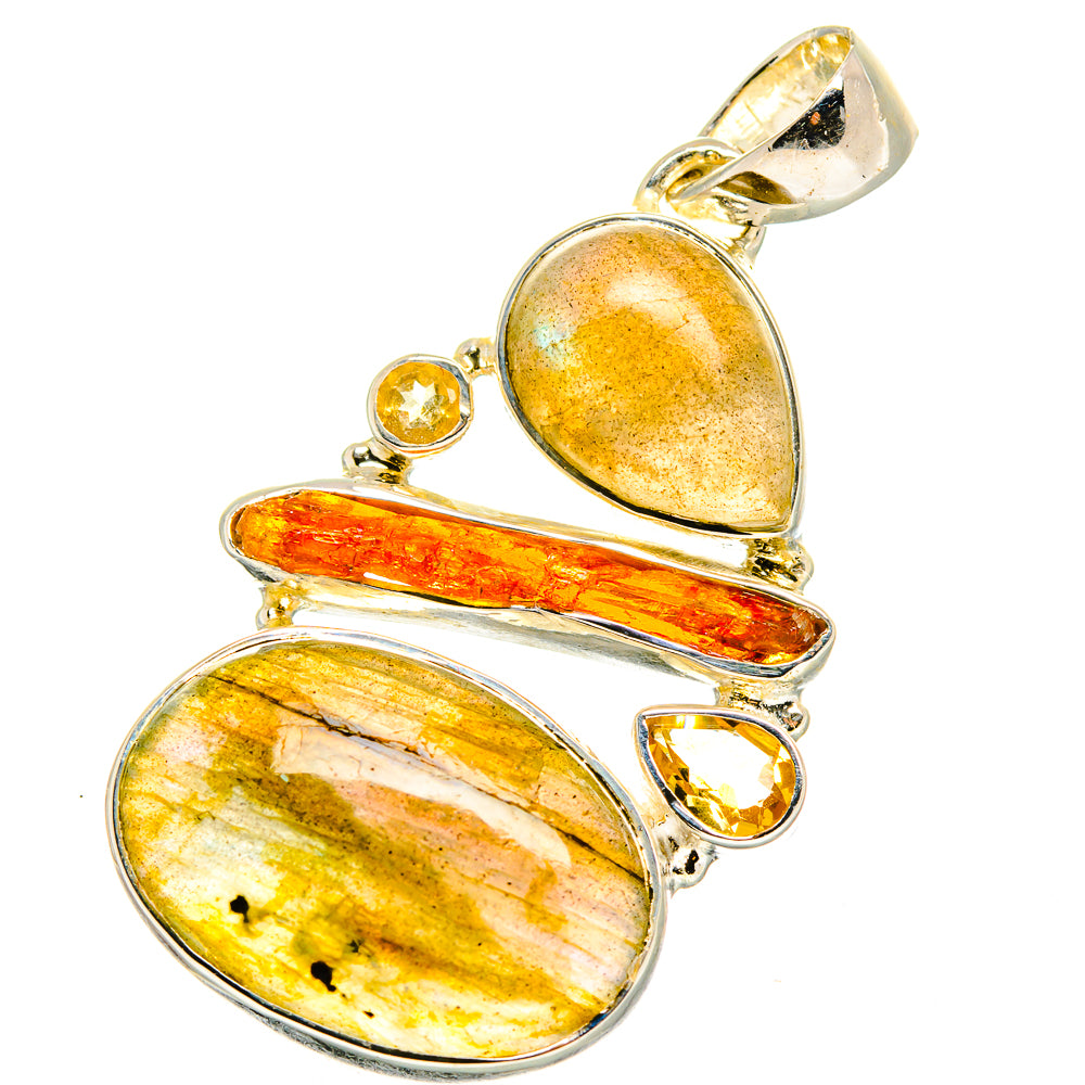 Labradorite, Citrine, Carnelian Pendants handcrafted by Ana Silver Co - PD14197