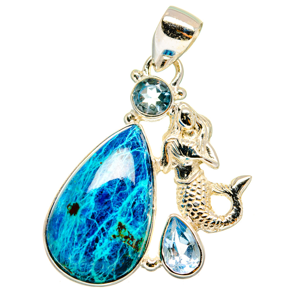 Chrysocolla Pendants handcrafted by Ana Silver Co - PD14270