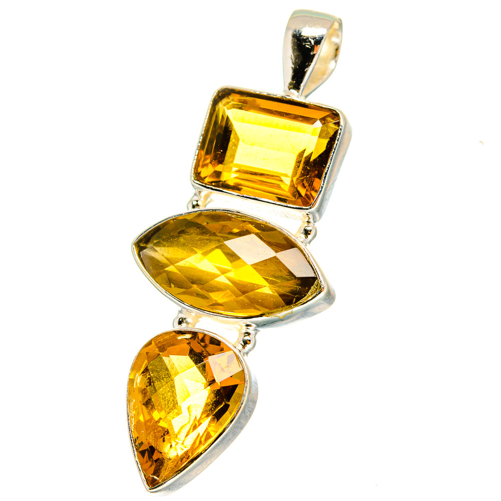 Mandarin Citrine Pendants handcrafted by Ana Silver Co - PD14283