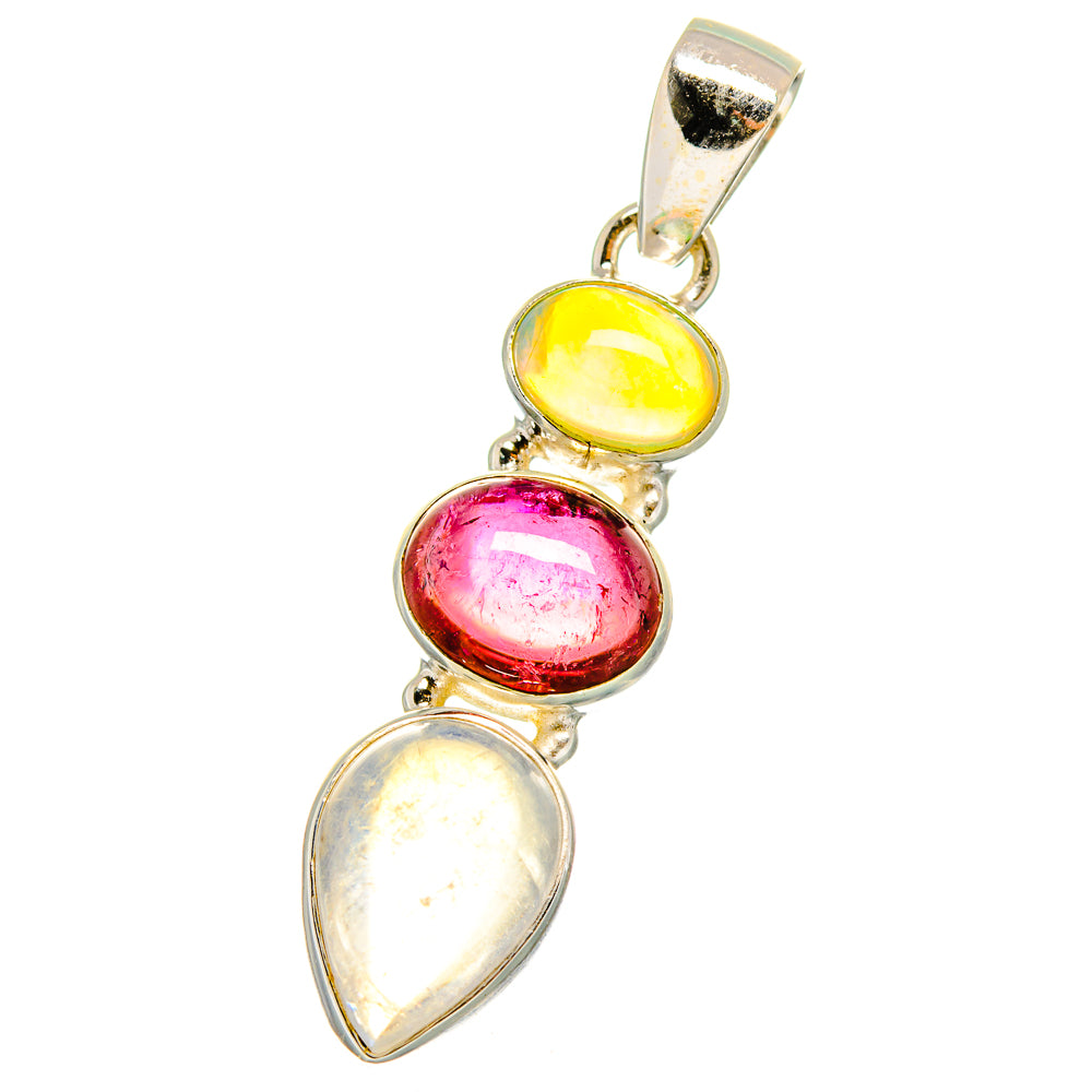 Rainbow Moonstone Pendants handcrafted by Ana Silver Co - PD14285