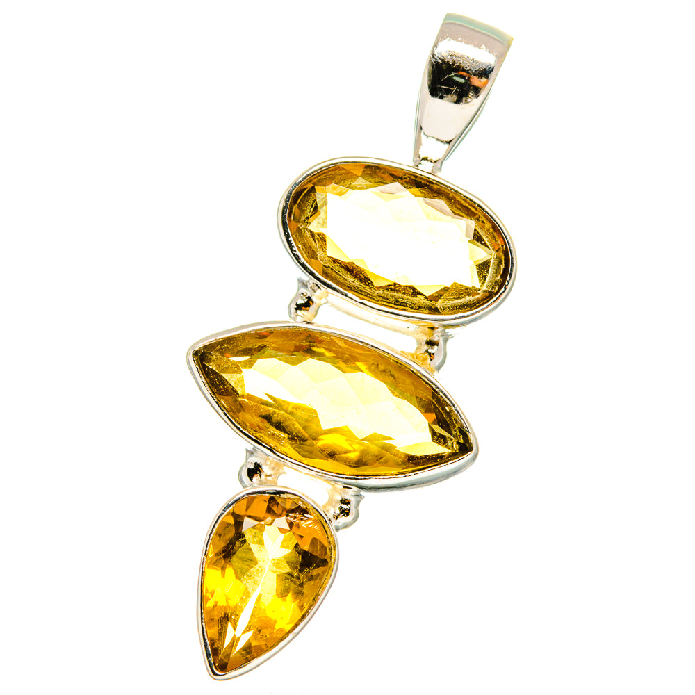 Citrine Pendants handcrafted by Ana Silver Co - PD14315