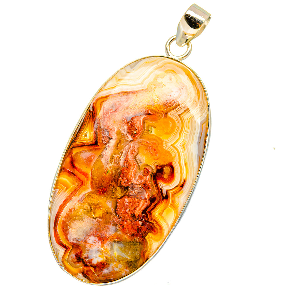 Crazy Lace Agate Pendants handcrafted by Ana Silver Co - PD14356