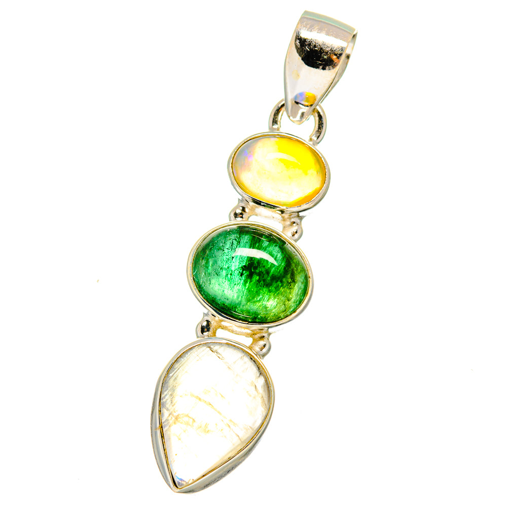 Rainbow Moonstone Pendants handcrafted by Ana Silver Co - PD14451