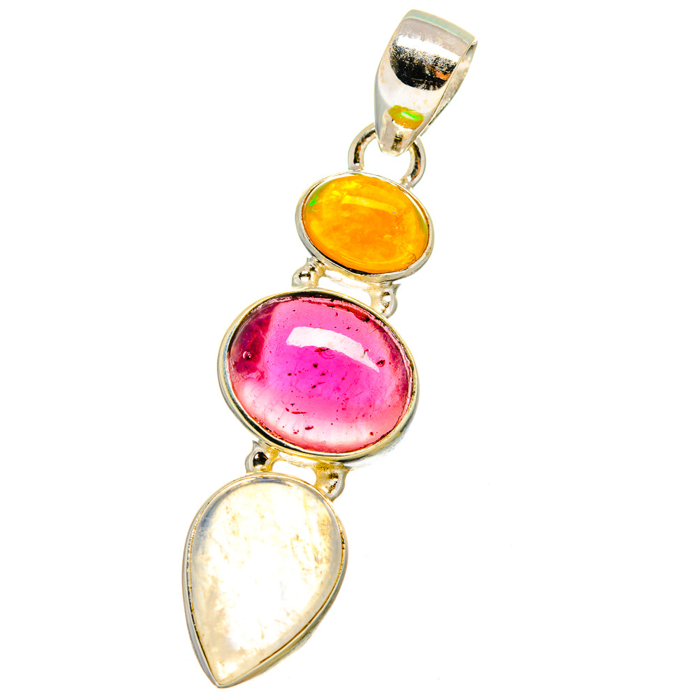 Rainbow Moonstone Pendants handcrafted by Ana Silver Co - PD14466