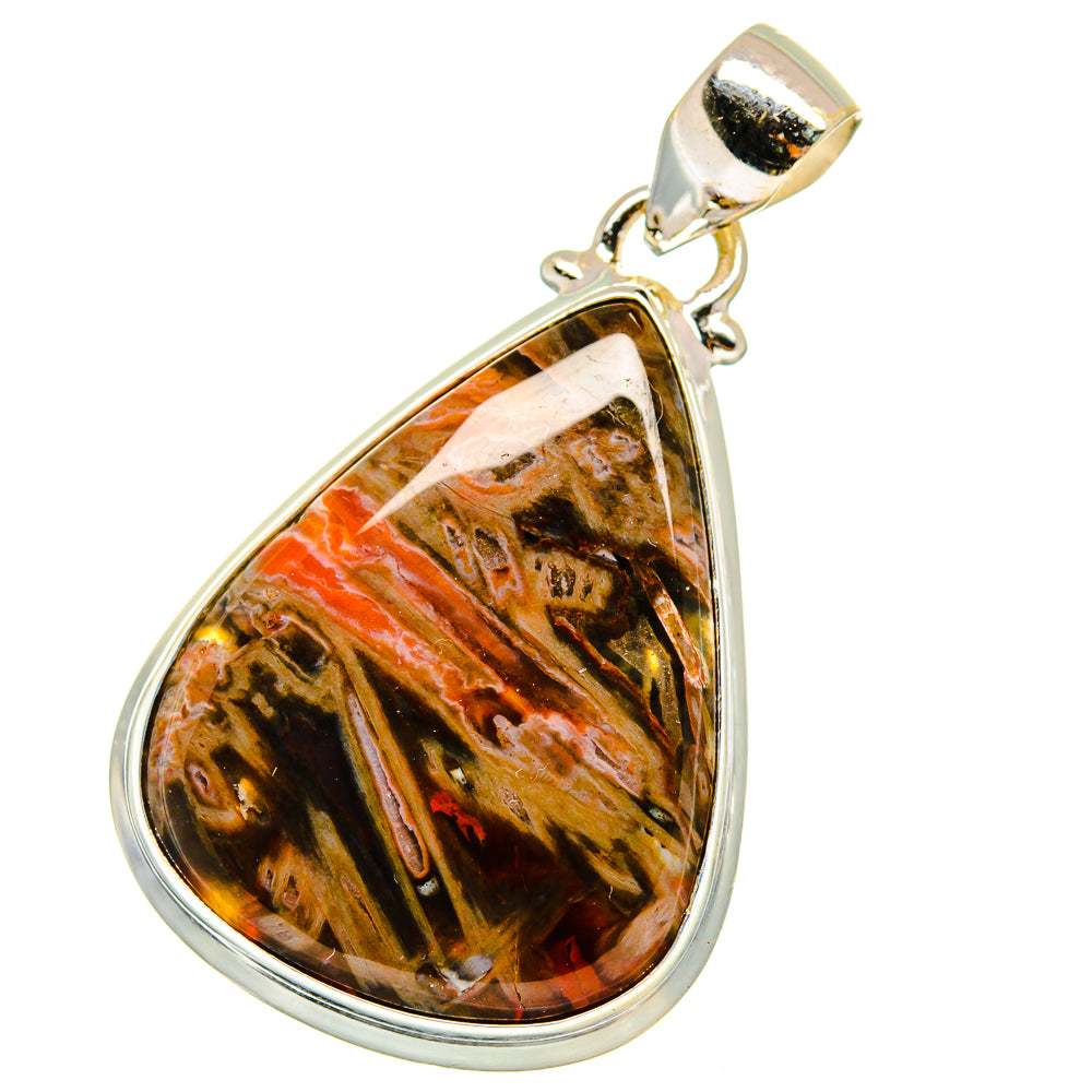 Turkish Tube Agate Pendants handcrafted by Ana Silver Co - PD14515