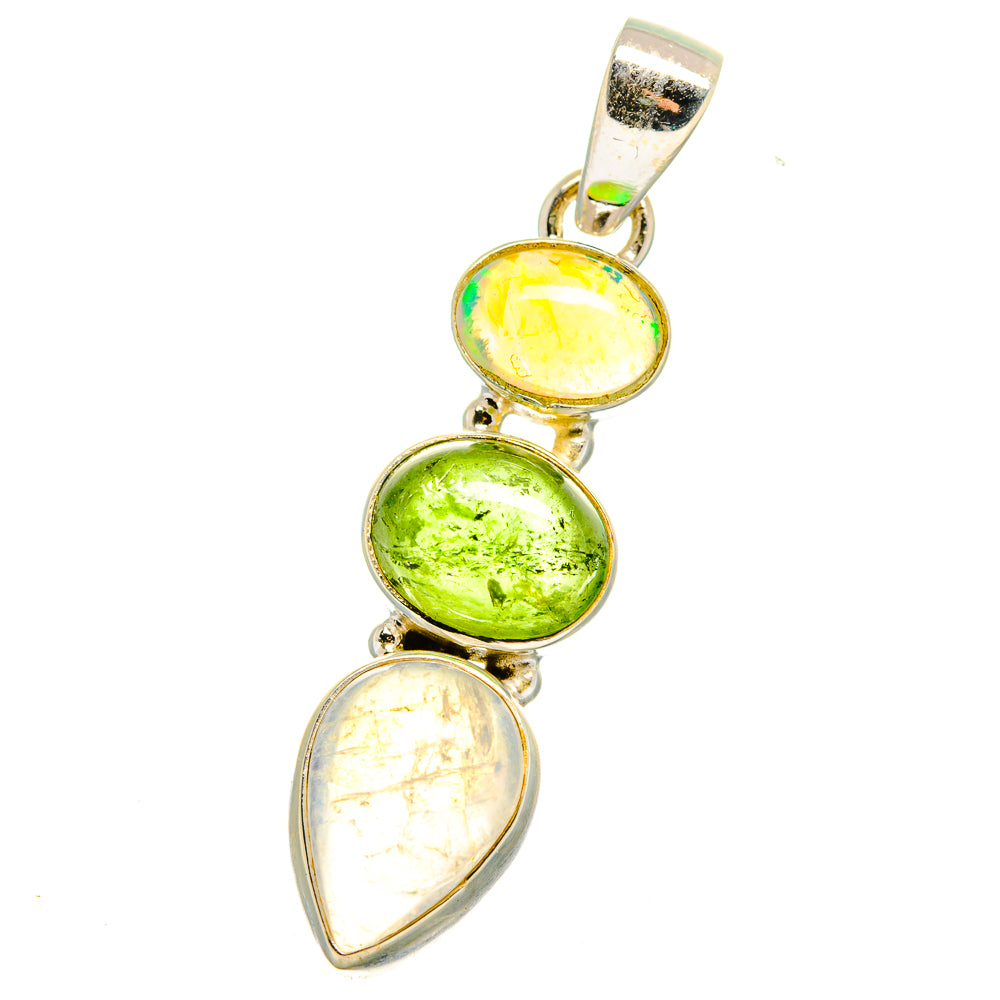 Rainbow Moonstone Pendants handcrafted by Ana Silver Co - PD14868