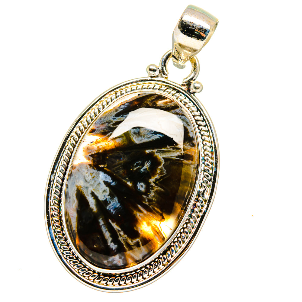 Turkish Tube Agate Pendants handcrafted by Ana Silver Co - PD14883