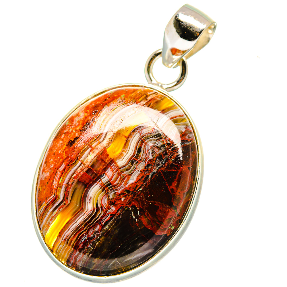 Crazy Lace Agate Pendants handcrafted by Ana Silver Co - PD14934