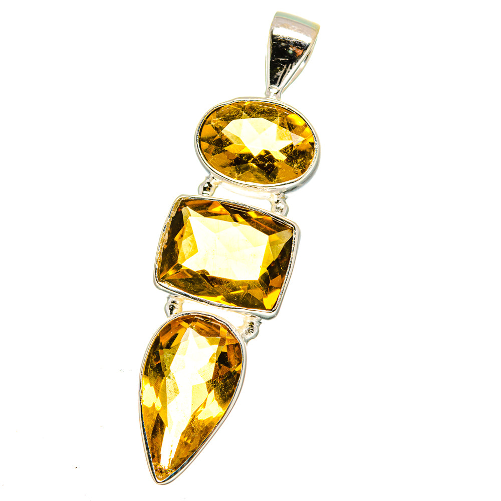 Mandarin Citrine Pendants handcrafted by Ana Silver Co - PD15105 - Photo 2