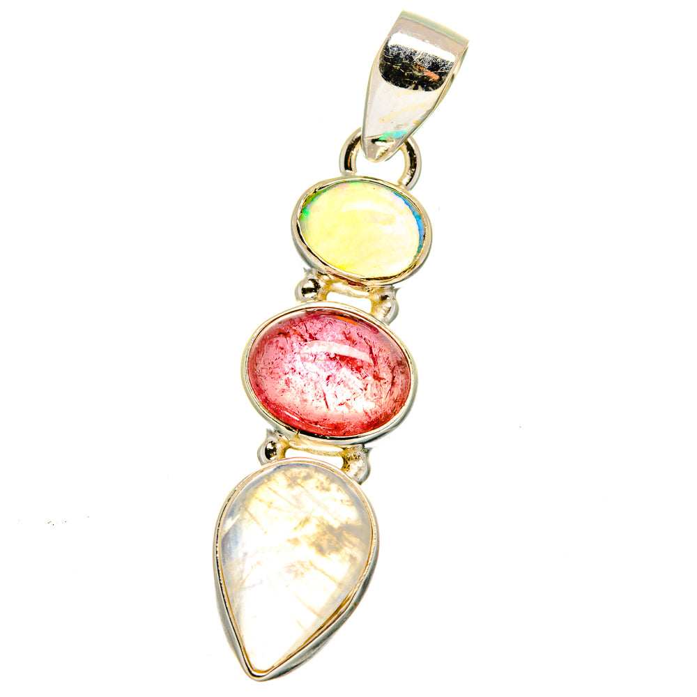 Rainbow Moonstone Pendants handcrafted by Ana Silver Co - PD15116