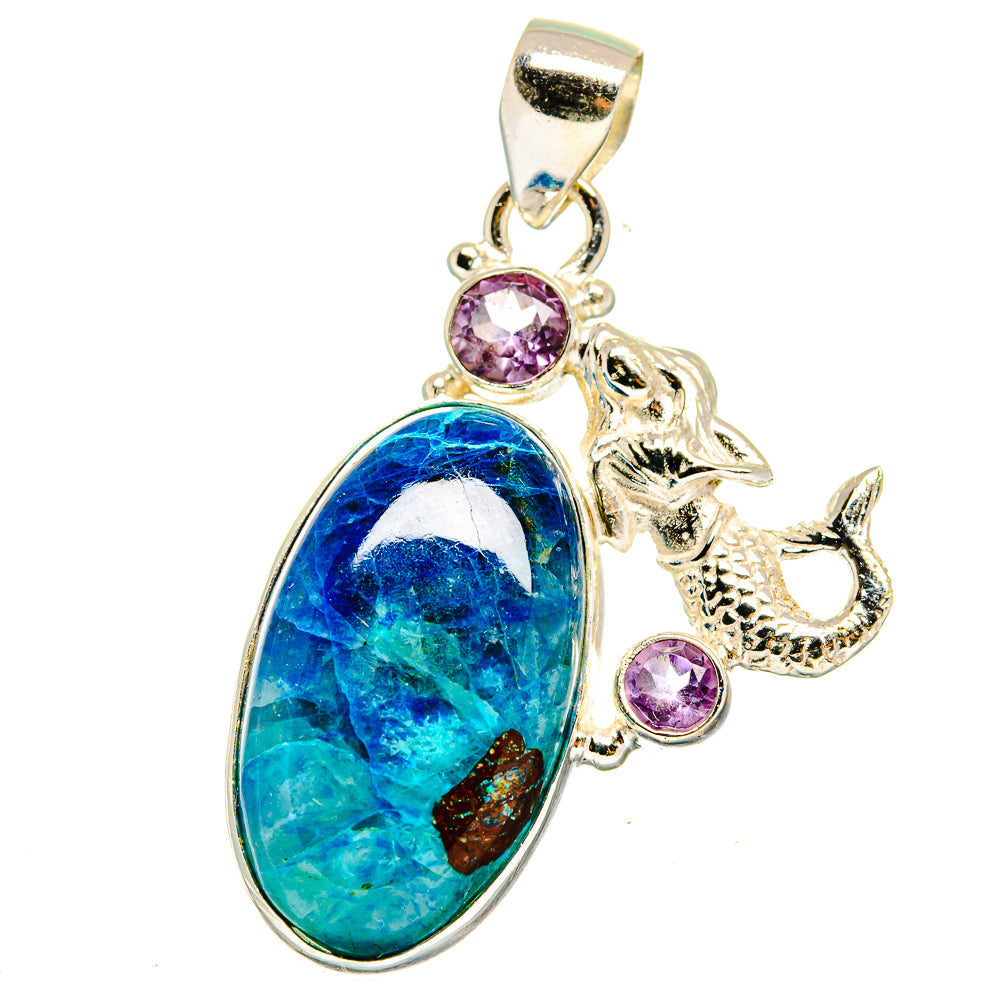 Chrysocolla Pendants handcrafted by Ana Silver Co - PD15286