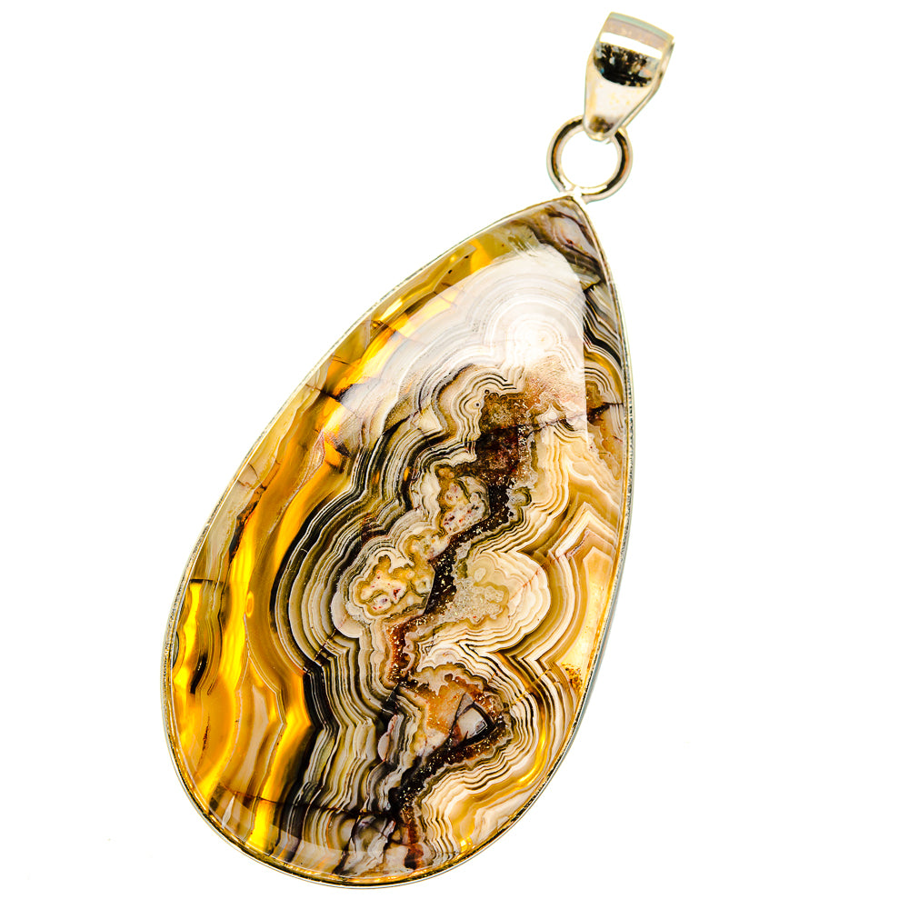 Laguna Lace Agate Pendants handcrafted by Ana Silver Co - PD15310