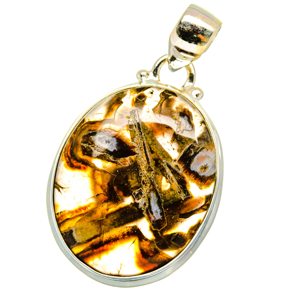 Turkish Tube Agate Pendants handcrafted by Ana Silver Co - PD15315
