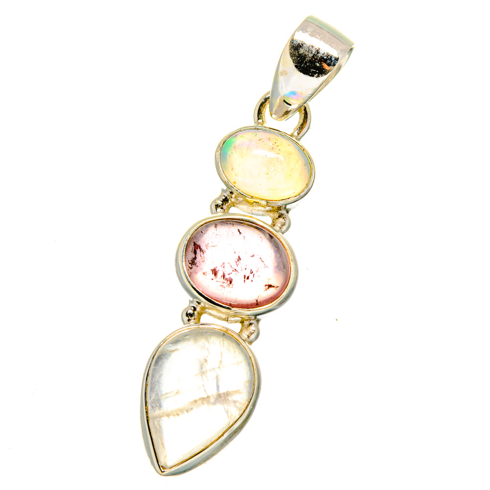 Rainbow Moonstone Pendants handcrafted by Ana Silver Co - PD15320