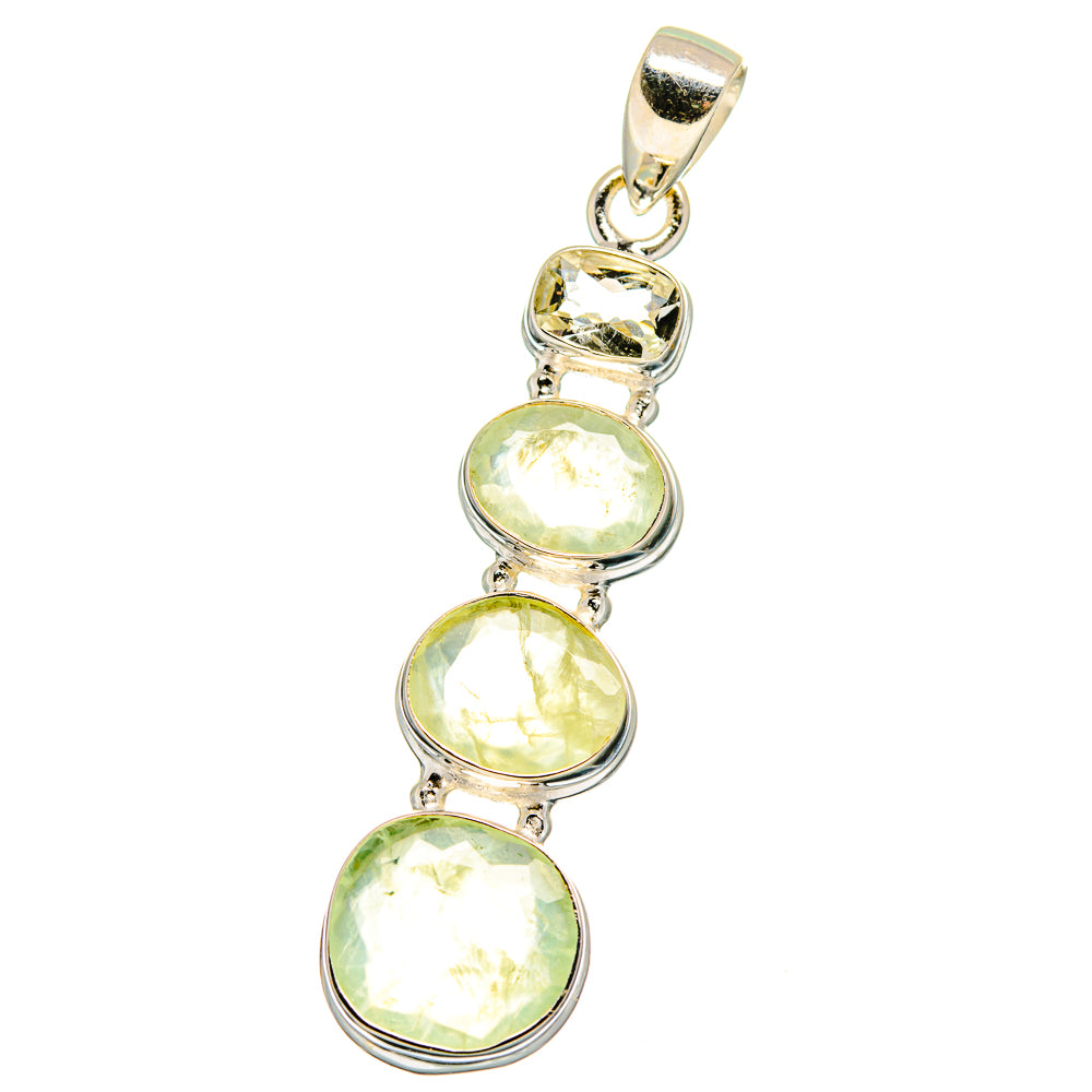 Prehnite Pendants handcrafted by Ana Silver Co - PD15395