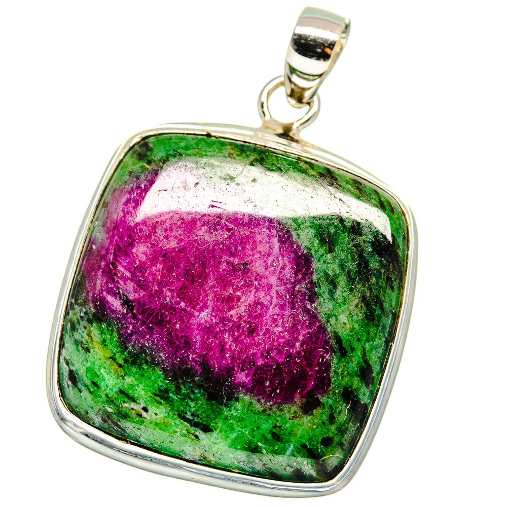 Ruby Zoisite Pendants handcrafted by Ana Silver Co - PD15420