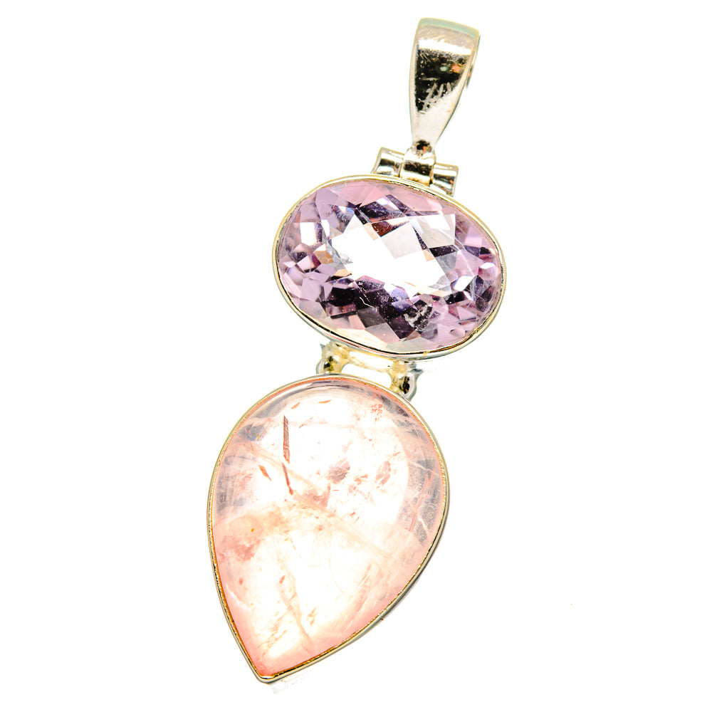 Rose Quartz Pendants handcrafted by Ana Silver Co - PD15471
