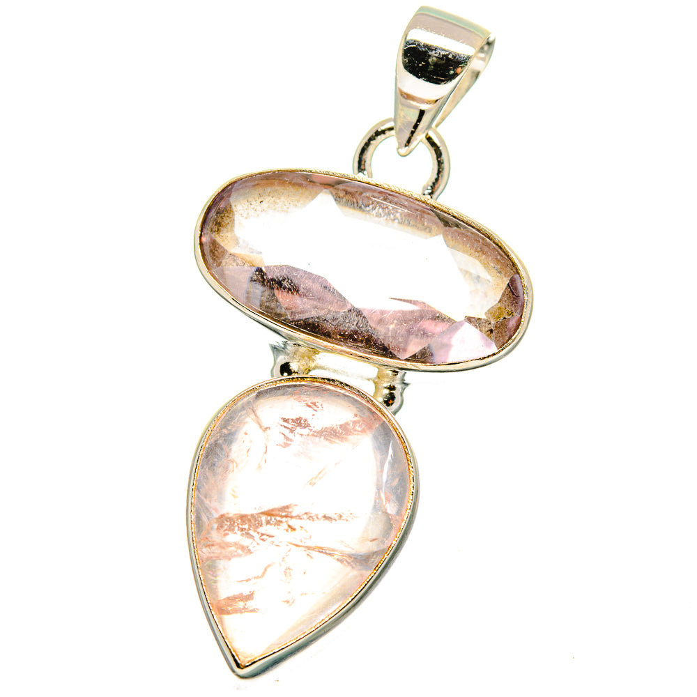 Rose Quartz Pendants handcrafted by Ana Silver Co - PD15476