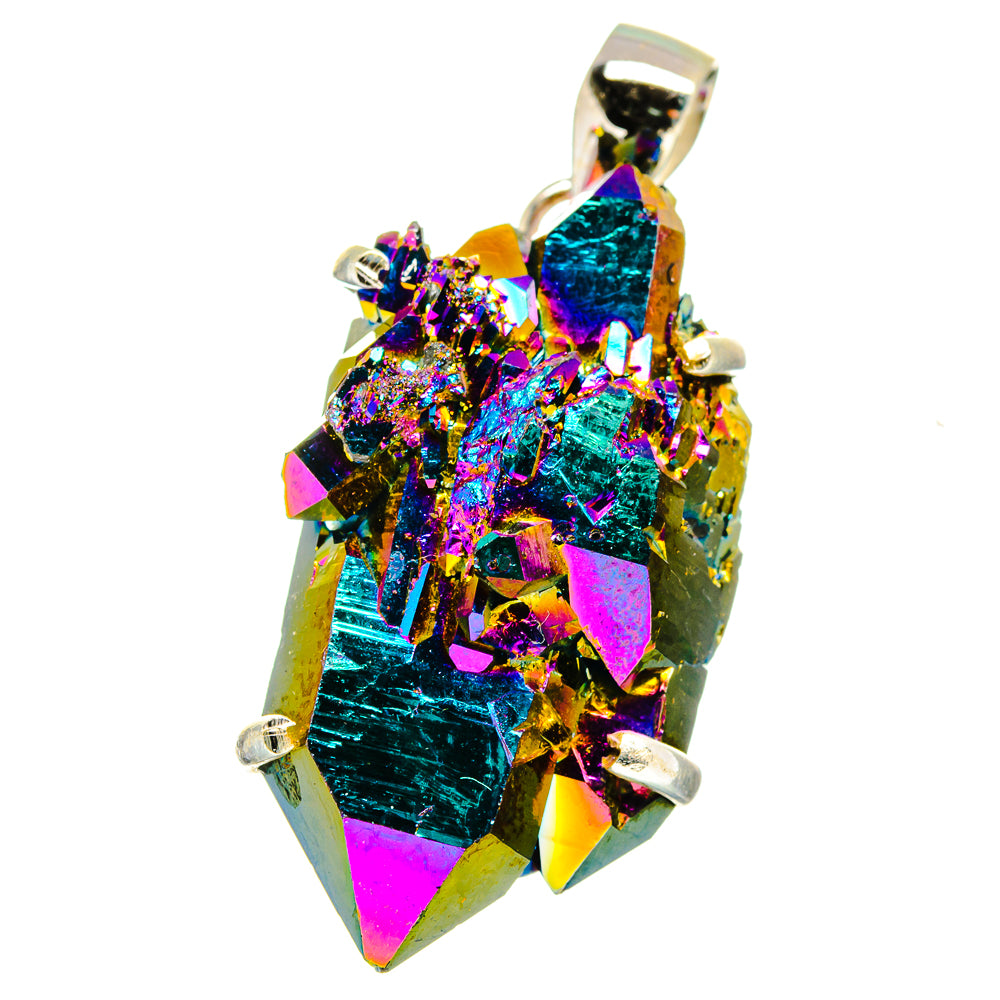 Titanium Sunshine Druzy Pendants handcrafted by Ana Silver Co - PD15494