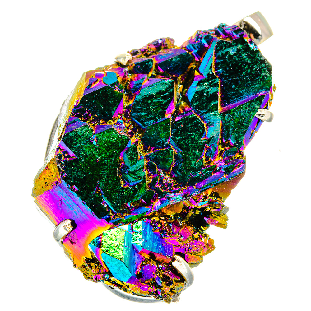 Titanium Sunshine Druzy Pendants handcrafted by Ana Silver Co - PD15495
