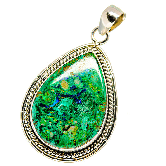 Chrysocolla Pendants handcrafted by Ana Silver Co - PD15537