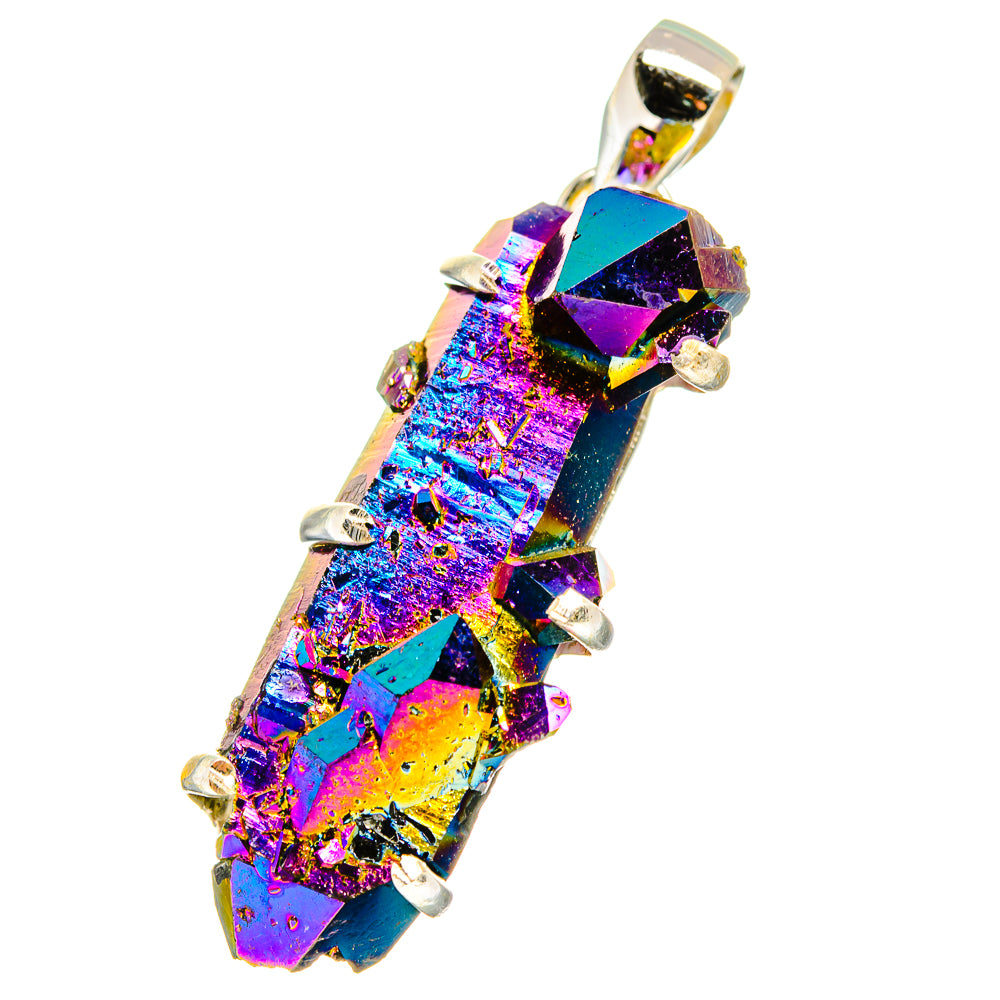 Titanium Sunshine Druzy Pendants handcrafted by Ana Silver Co - PD15560
