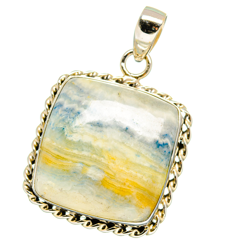 Blue Scheelite Pendants handcrafted by Ana Silver Co - PD15571