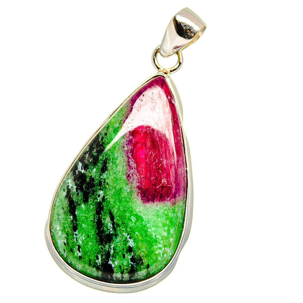 Ruby Zoisite Pendants handcrafted by Ana Silver Co - PD15688