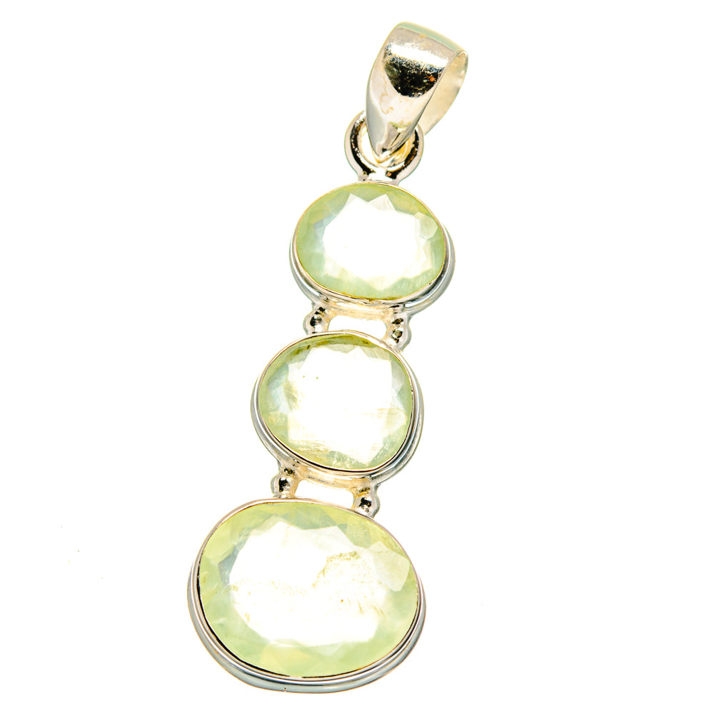 Prehnite Pendants handcrafted by Ana Silver Co - PD15757