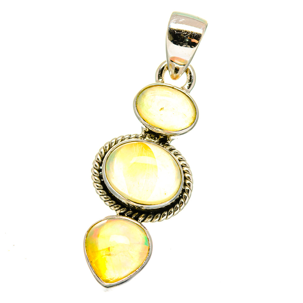 Ethiopian Opal Pendants handcrafted by Ana Silver Co - PD15758