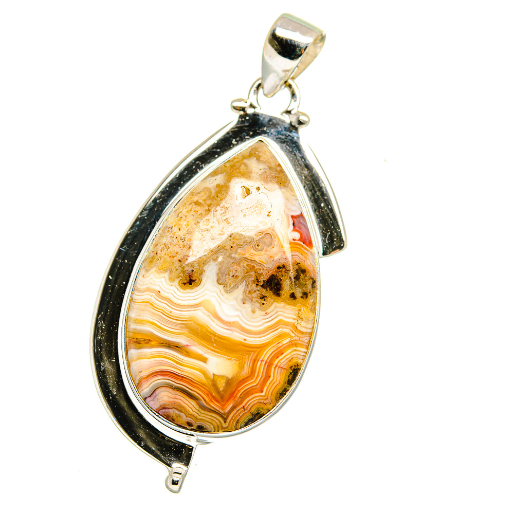 Laguna Lace Agate Pendants handcrafted by Ana Silver Co - PD15861