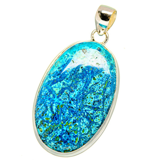 Chrysocolla Pendants handcrafted by Ana Silver Co - PD15931