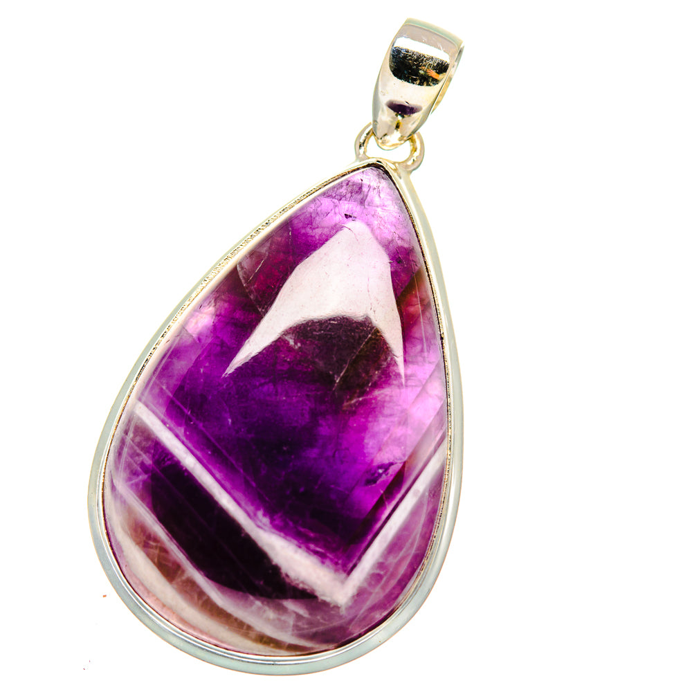 Chevron Amethyst Pendants handcrafted by Ana Silver Co - PD15948