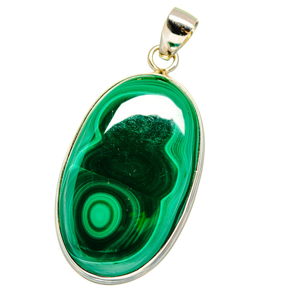 Malachite Pendants handcrafted by Ana Silver Co - PD15981