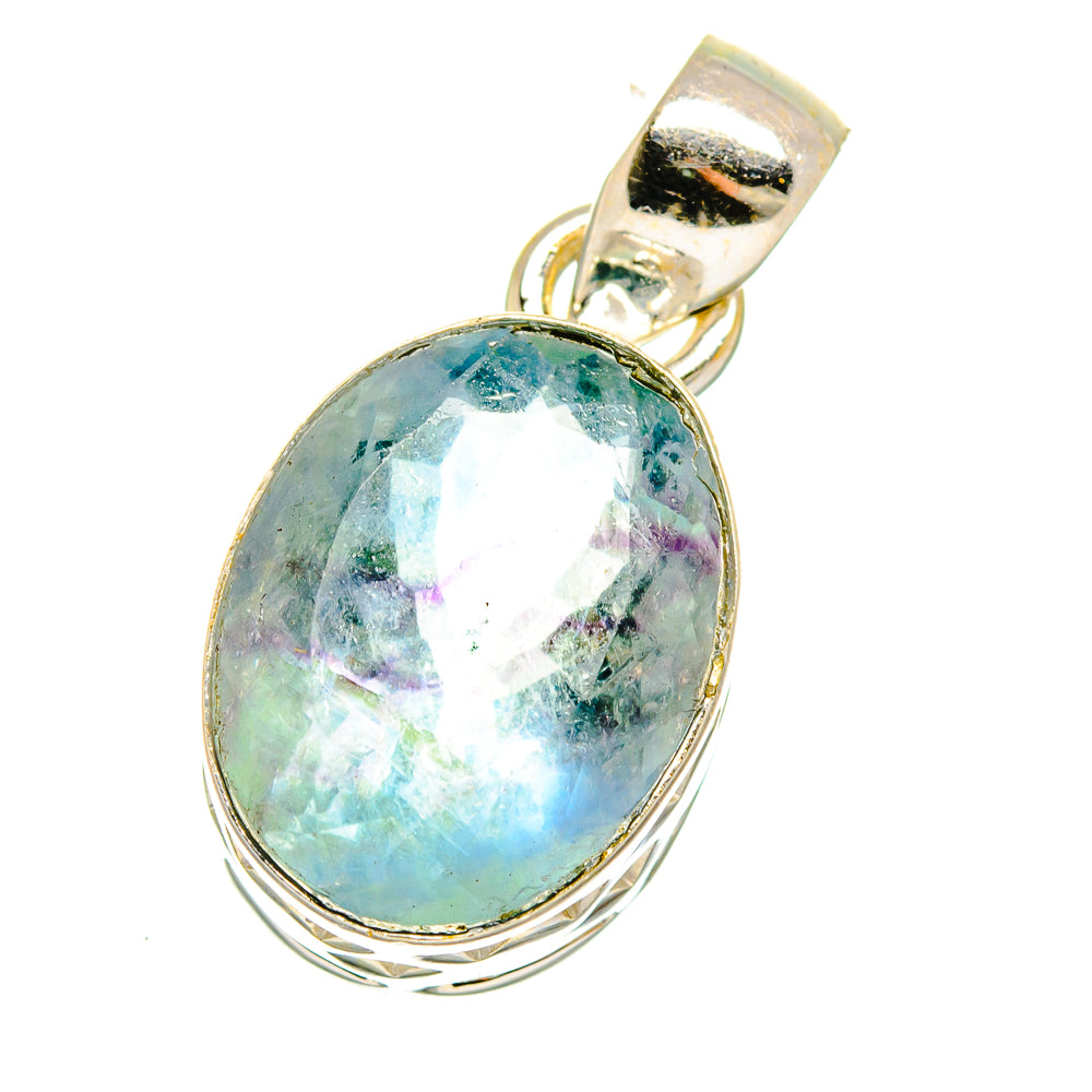 Blue Fluorite Pendants handcrafted by Ana Silver Co - PD16001